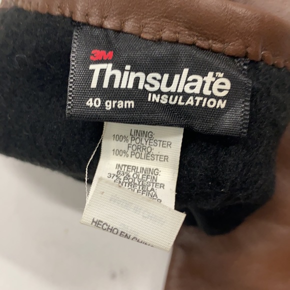 NWOT Thinsulate Brown Leather Gloves S/M - Picture 7 of 7